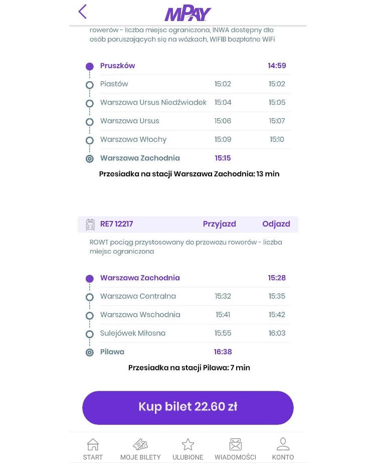 mPay wprowadza multiwyszukiwarkę połączeń kolejowych i autobusowych