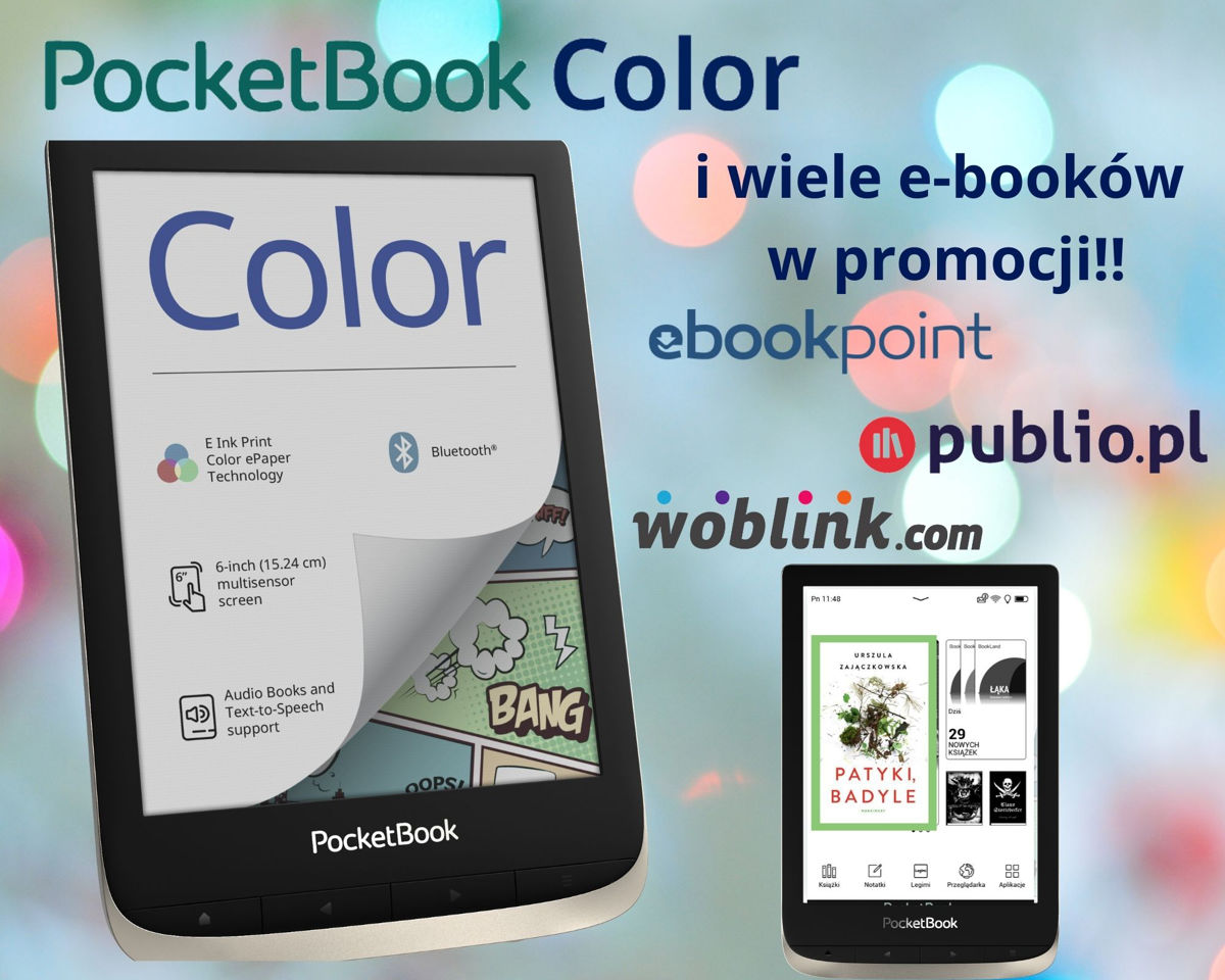 PocketBook Color z kolorowym ekranem już dostępny, a wraz z nim kolorowe e-booki