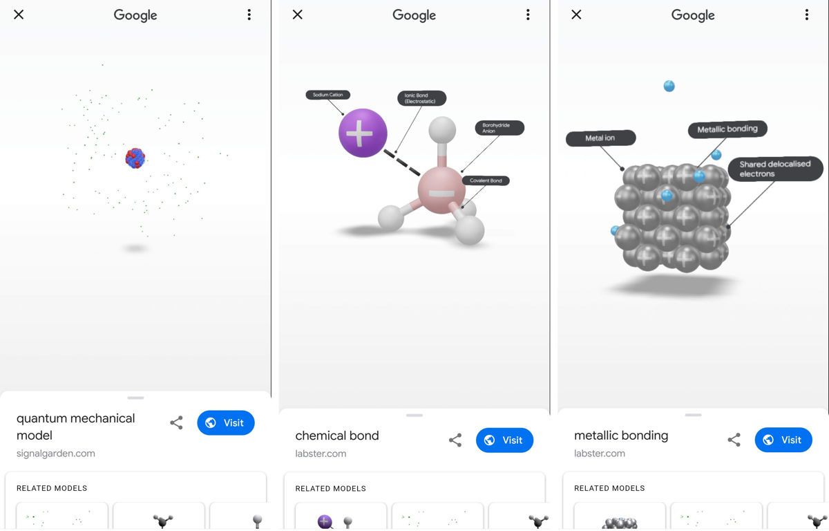 Google na nowy rok szkolny: modele związków chemicznych w wyszukiwarce