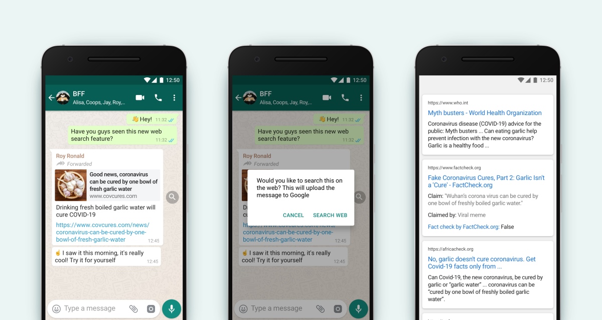 WhatsApp zyskuje nową funkcję - wyszukiwanie w Internecie