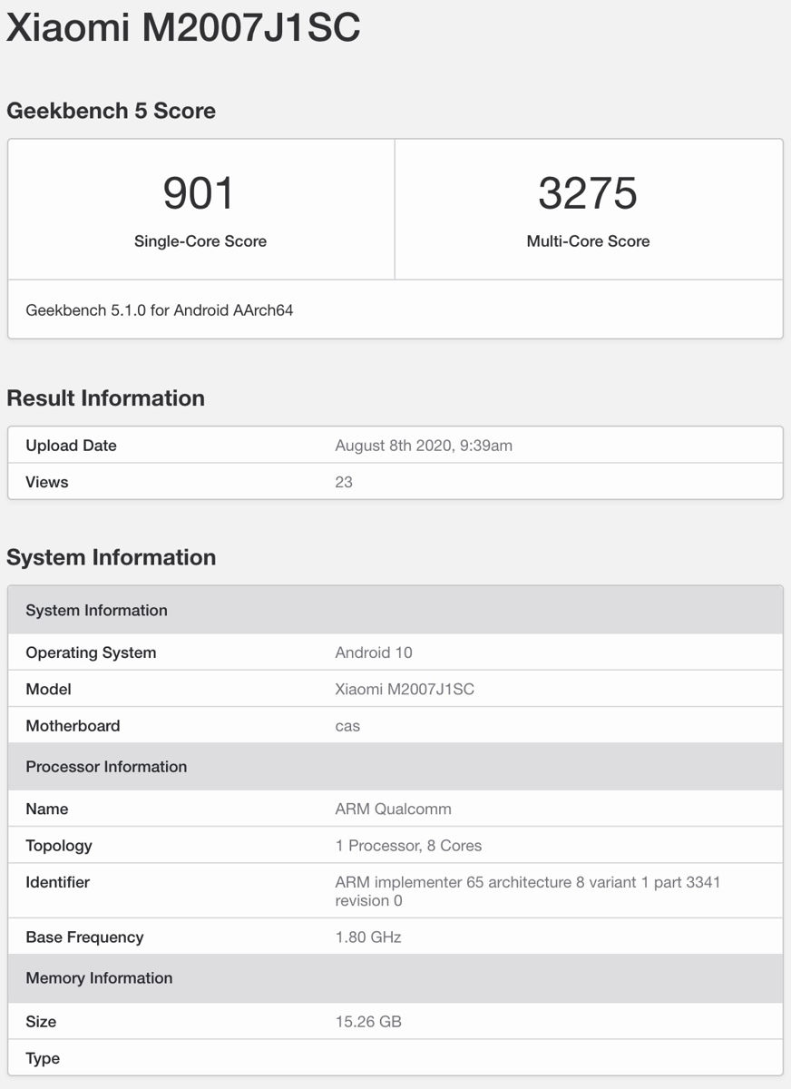 Xiaomi Mi 10 Ultra w teście Geekbench. Snapdragon 865+ potwierdzony
