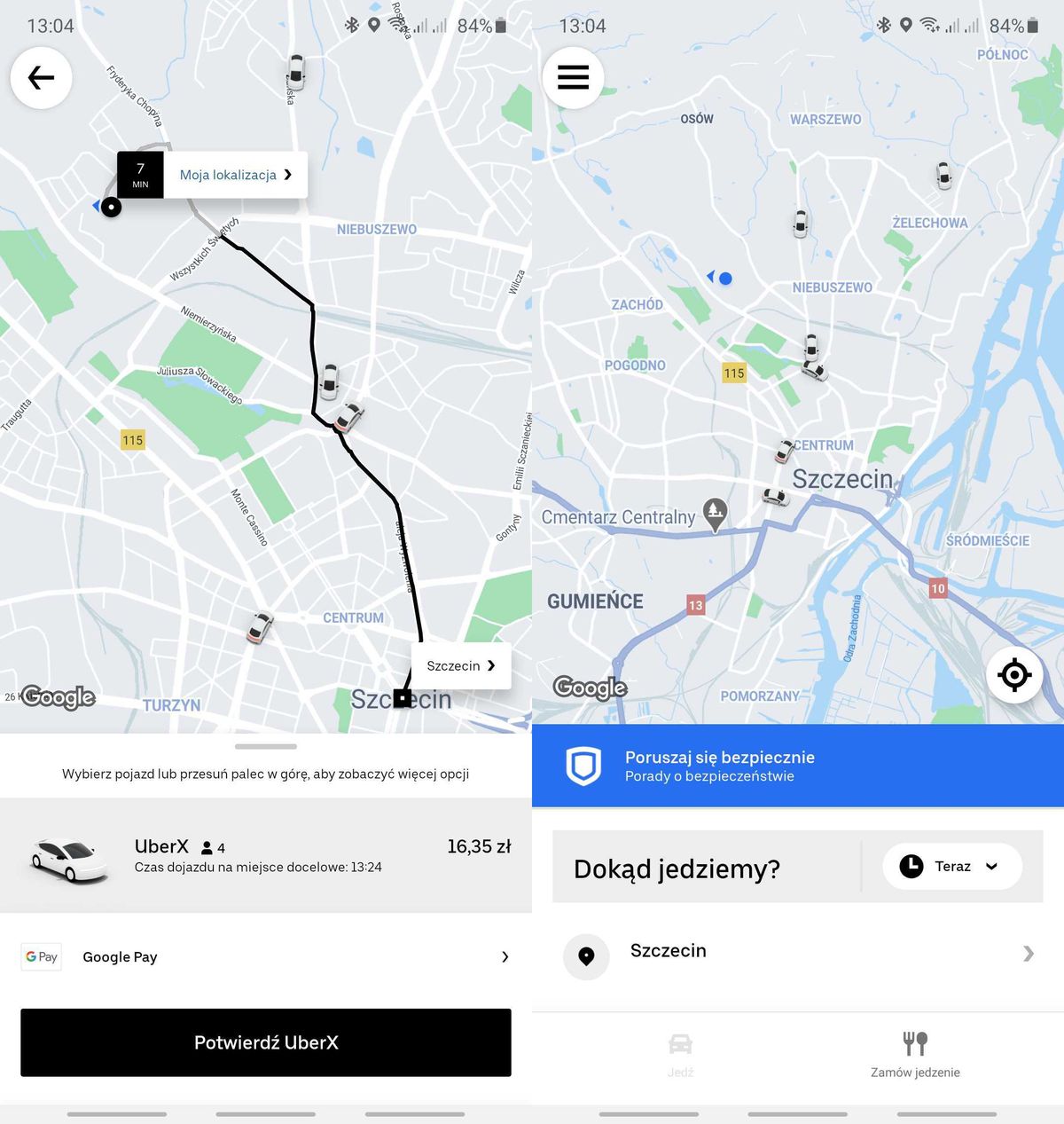 Uber wjeżdża do Szczecina