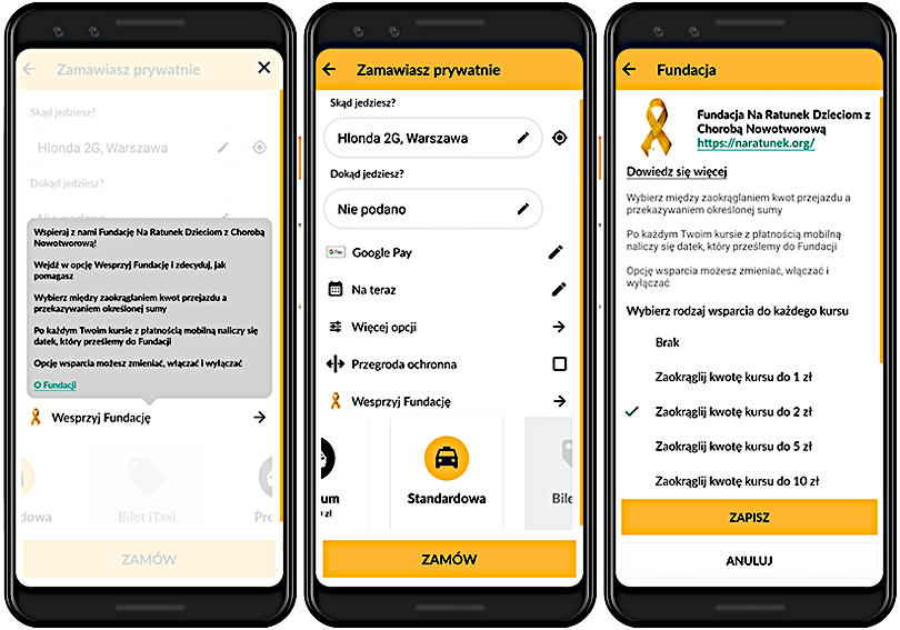Taksówkowy crowdfunding. Nowa funkcja w aplikacji iTaxi