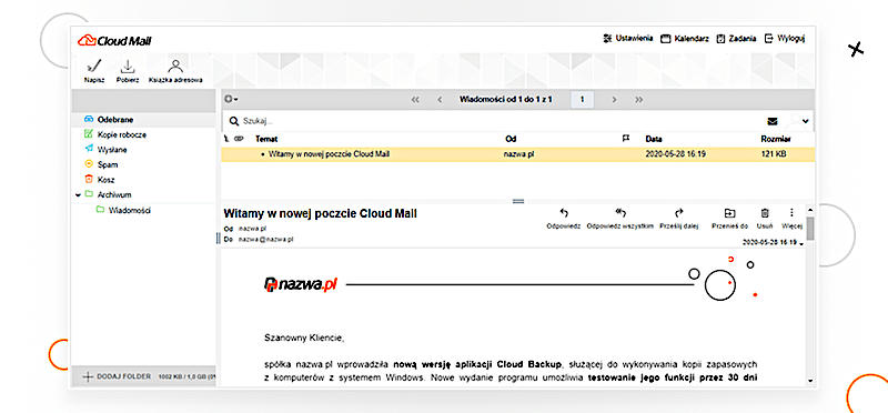 nazwa.pl wprowadza CloudHosting i pocztę CloudMail w chmurze nawet do 2 TB