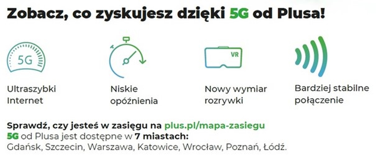 Plusowe 5G teraz także w ofertach na kartę, a do tego 60 GB ekstra