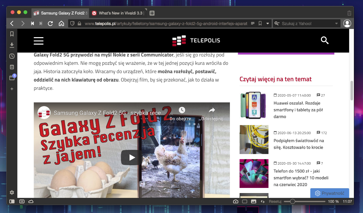 Vivaldi 3.3: zrób sobie przerwę od przeglądania
