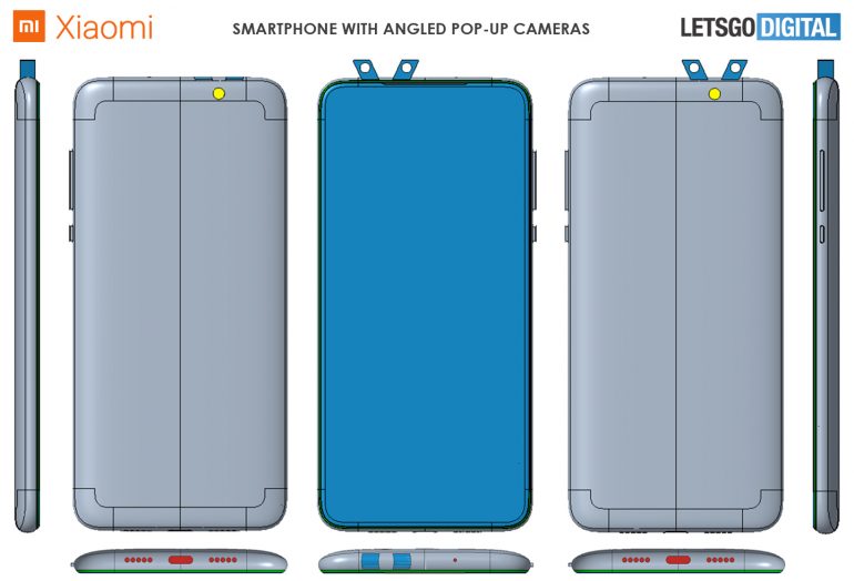 Patent Xiaomi pokazuje zakrzywione aparaty pop-up