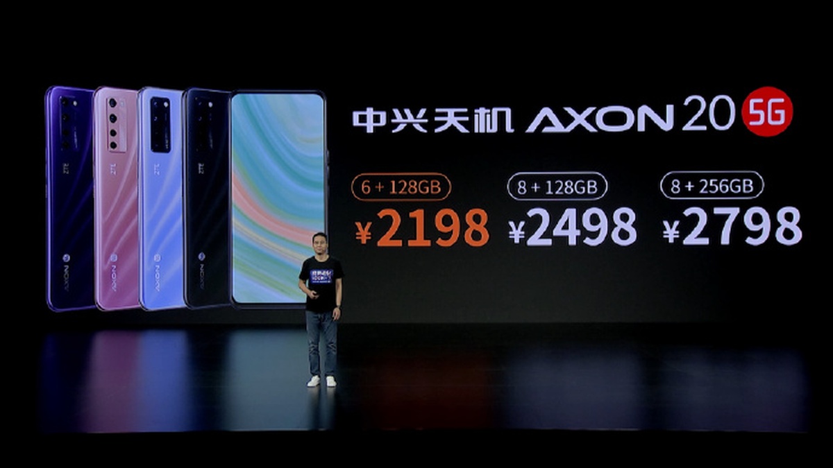 ZTE Axon 20 5G oficjalnie zaprezentowany. Smartfon ma przedni aparat całkowicie schowany pod wyświetlaczem