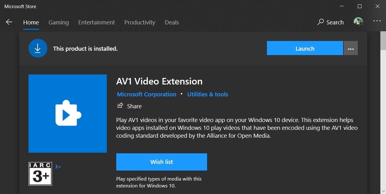 Windows 10 otrzymuje przyśpieszenie sprzętowe dla kodeka AV1