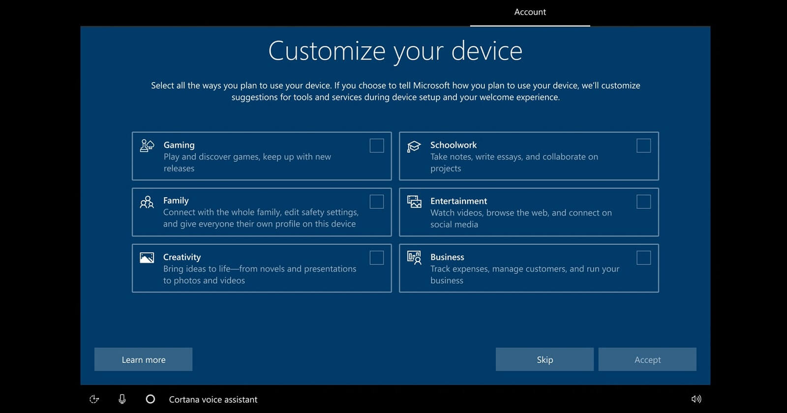 Windows 10 będzie pytać, do czego go używasz?