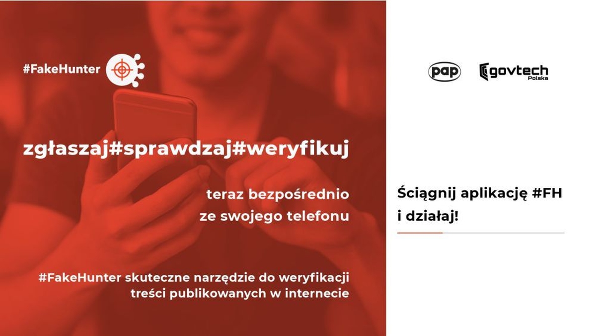 Aplikacja #FakeHunter dostępna w App Store i Google Play