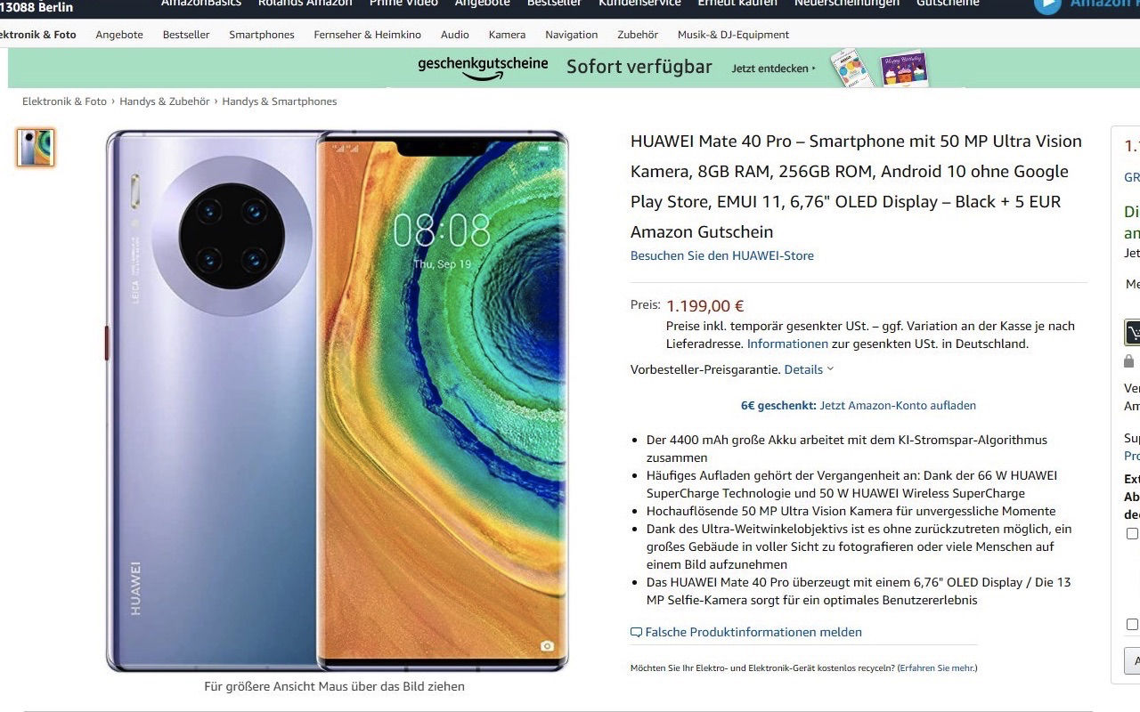 Huawei Mate 40 Pro – wiemy już wszystko, Amazon puścił farbę
