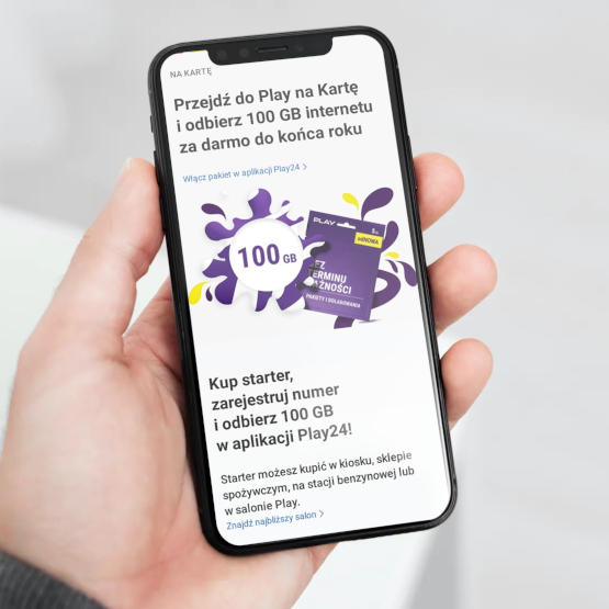 Play na kartę: 100 GB dla nowych użytkowników i dwa razy więcej internetu w pakietach