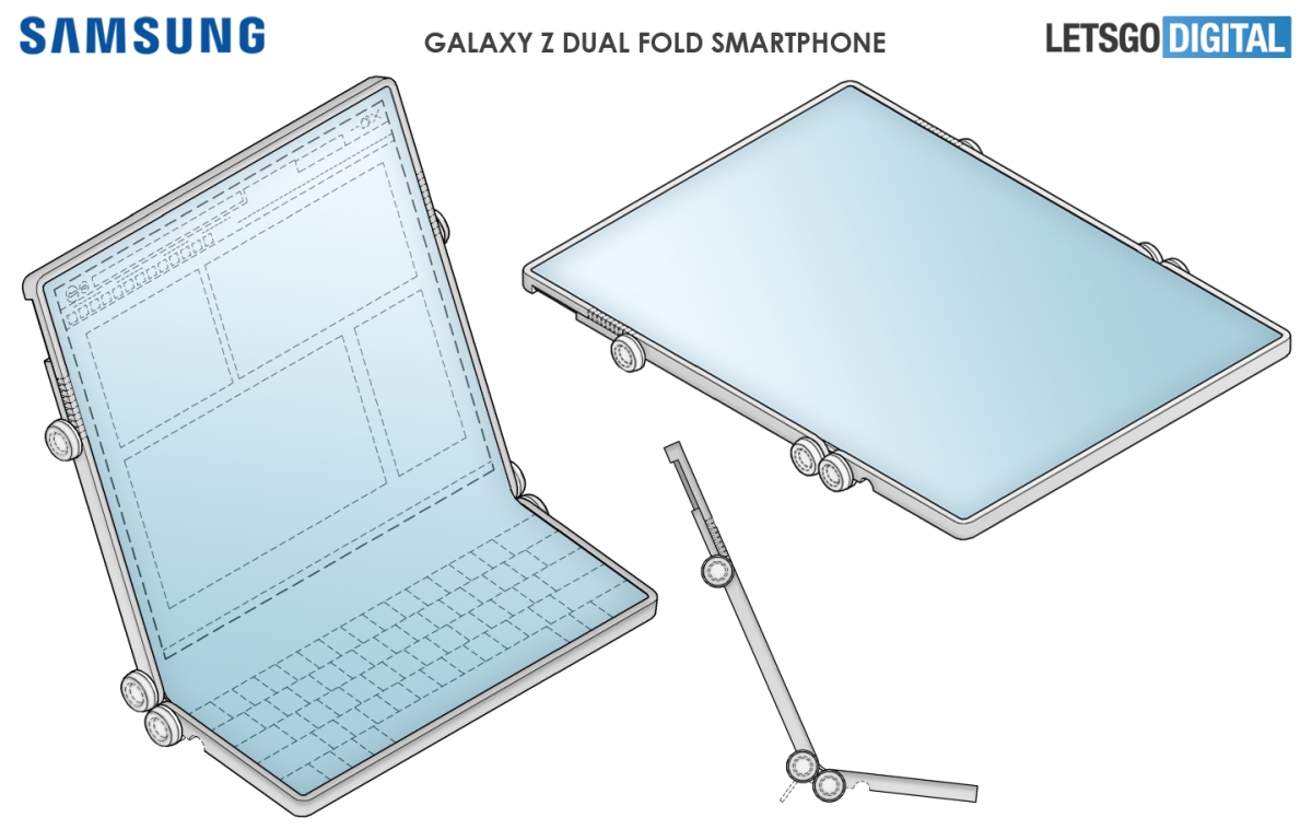 Samsung ma patent na podwójnie składany smartfon