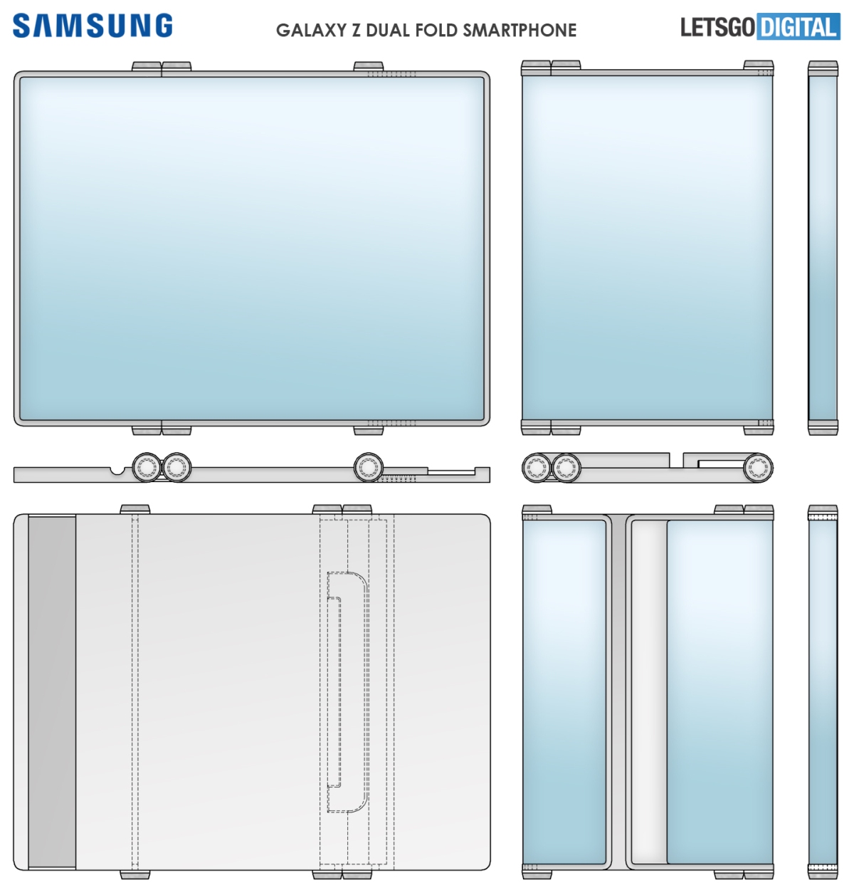 Samsung ma patent na podwójnie składany smartfon