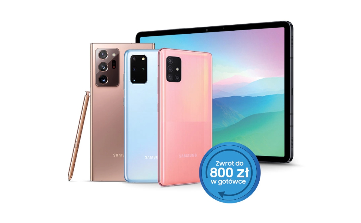 Promocja Samsung: kup wybrany produkt Galaxy i odbierz nawet 800 zł w gotówce