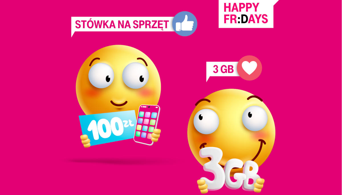T-Mobile: wybierz dziś swój bonus w Happy Fridays. Dostaniesz go za tydzień