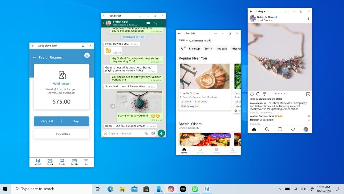 Windows 10 już umożliwia równoczesne uruchamianie kilku aplikacji Androida