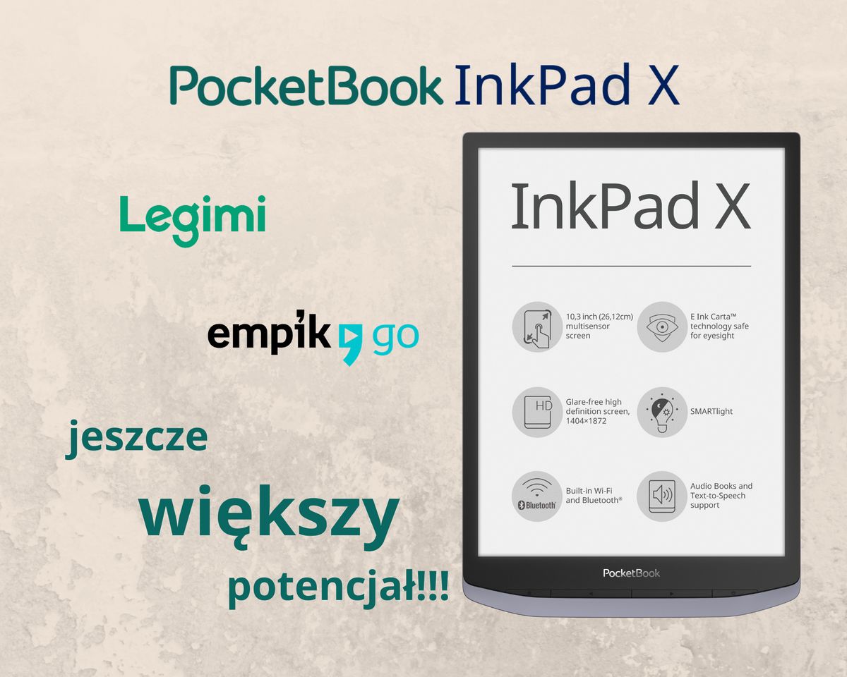 PocketBook InkPad X otrzymuje obsługę Legimi oraz Empik Go