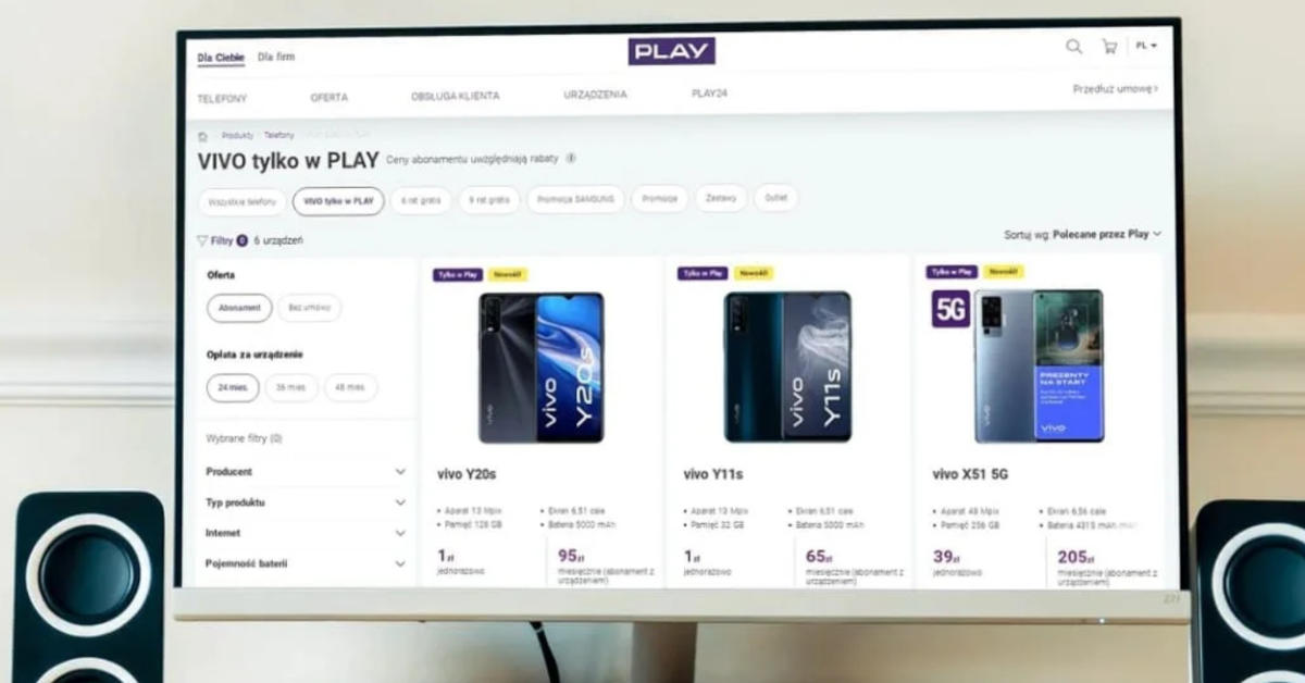 Smartfony Vivo na wyłączność w Play. W sumie cztery modele, w tym dwa z prezentami
