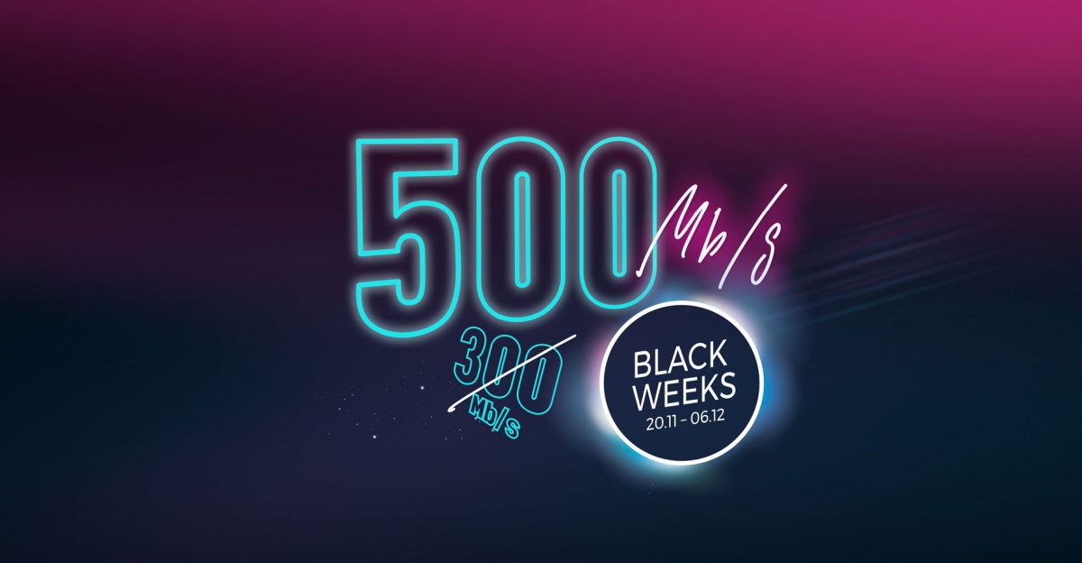 Black Weeks w Netii: szybszy Internet w niższej cenie