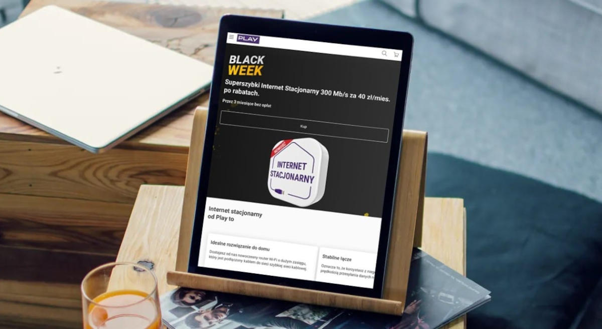 Black Week w Play – 300 Mbps taniej, promocja na internet stacjonarny