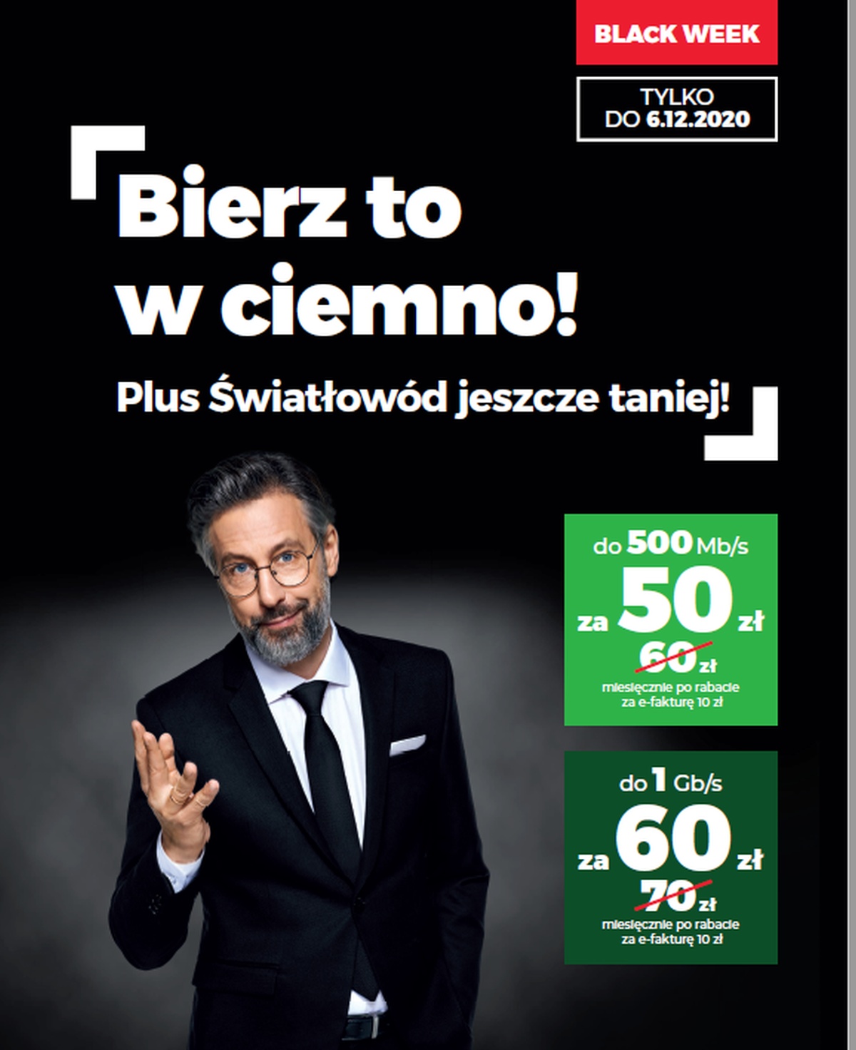 Black Week w Plusie to przecenione smartfony, tańszy światłowód i Tidal za darmo przez rok