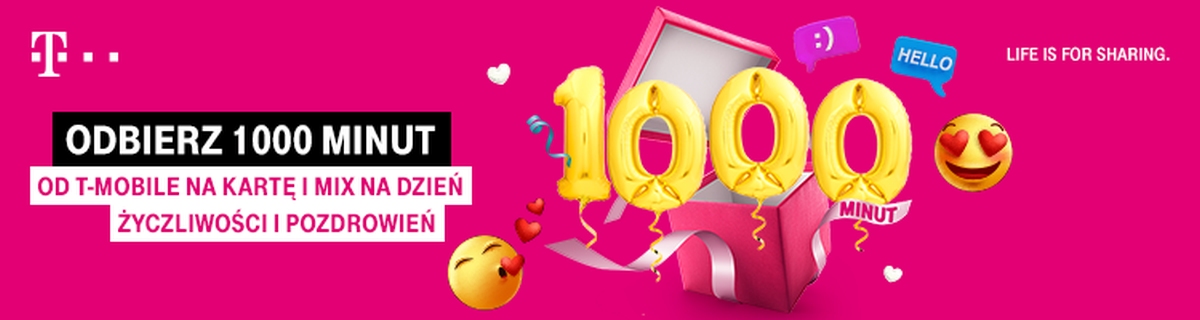 T-Mobile: 1000 minut na Dzień Życzliwości i Pozdrowień