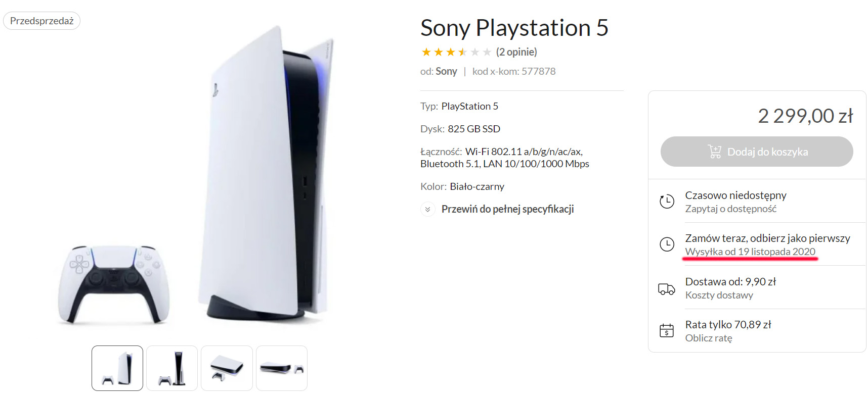 Jeśli PlayStation 5, to nie z x-kom. Dostawy dopiero w 2021 roku