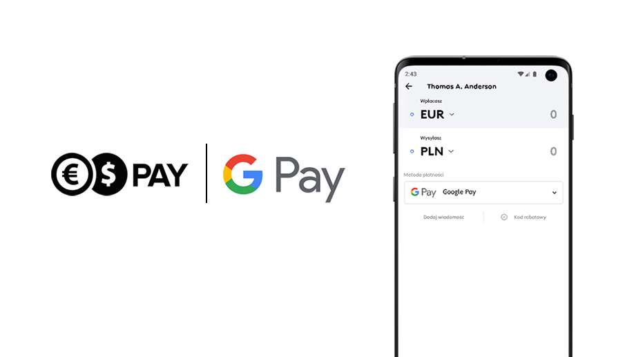 Cinkciarz udostępnia płatności Google Pay