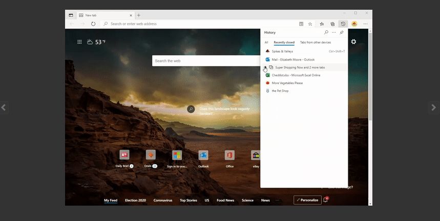 Edge - nowa wersja poprawia menu historii oraz umożliwia generowanie haseł