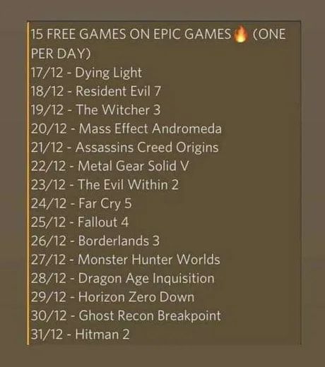 Epic rozda do końca roku 15 darmowych gier - wyciekła ich lista