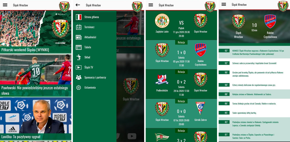 Najlepsze aplikacje mobilne polskich klubów piłkarskich