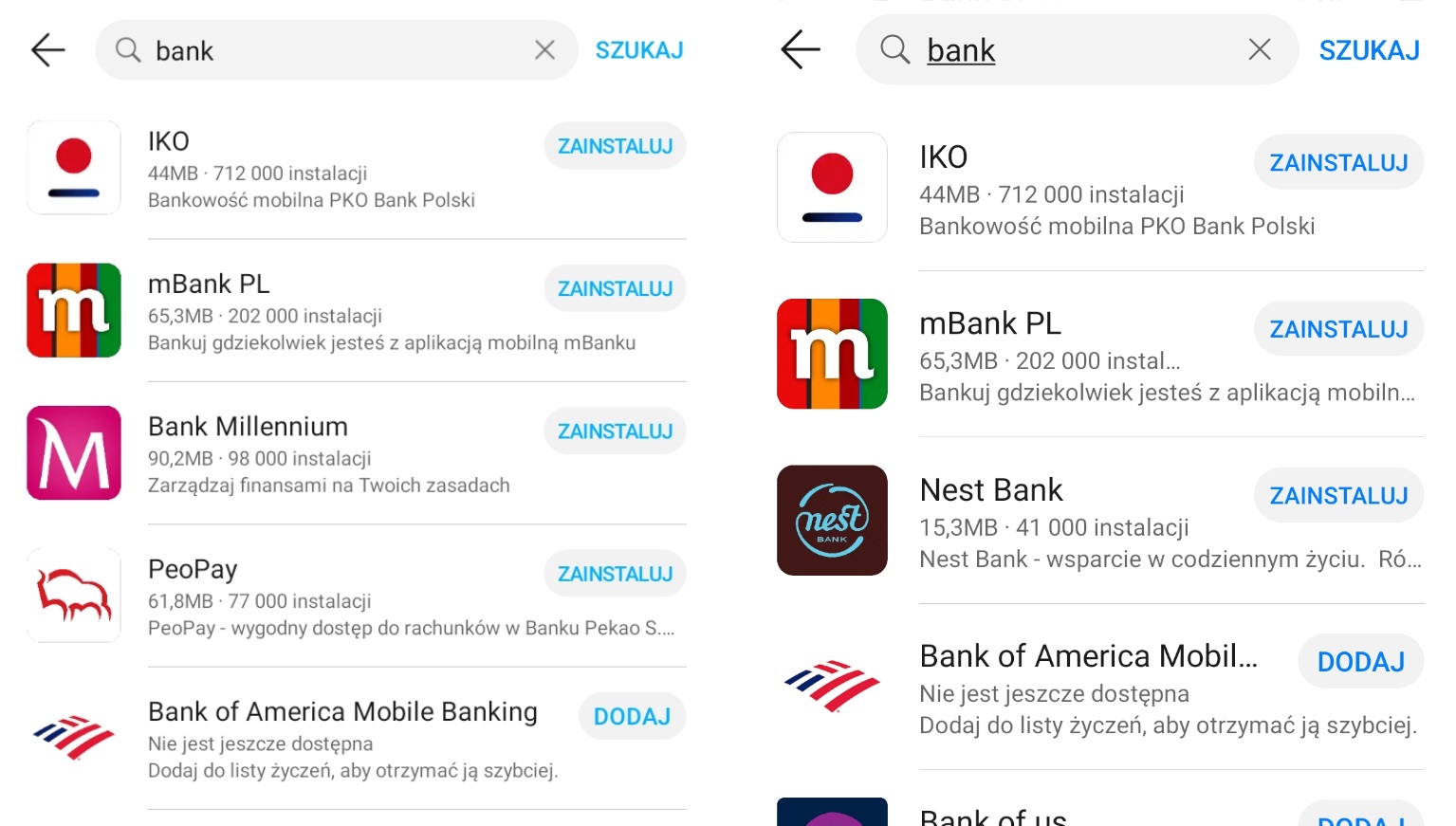 AppGallery rośnie – znajdziesz tam aplikację swojego banku