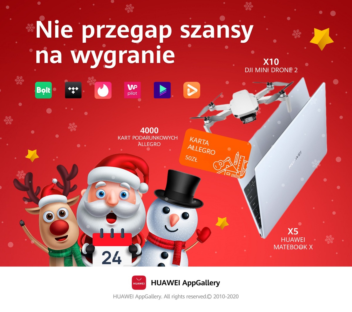Huawei wystartował Świąteczne Odliczanie w AppGallery. Do zdobycia atrakcyjne nagrody