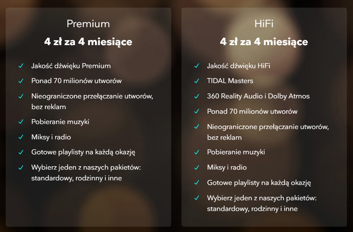 Zimowa promocja TIDAL: Premium i HiFi na 4 miesiące za 4 zł