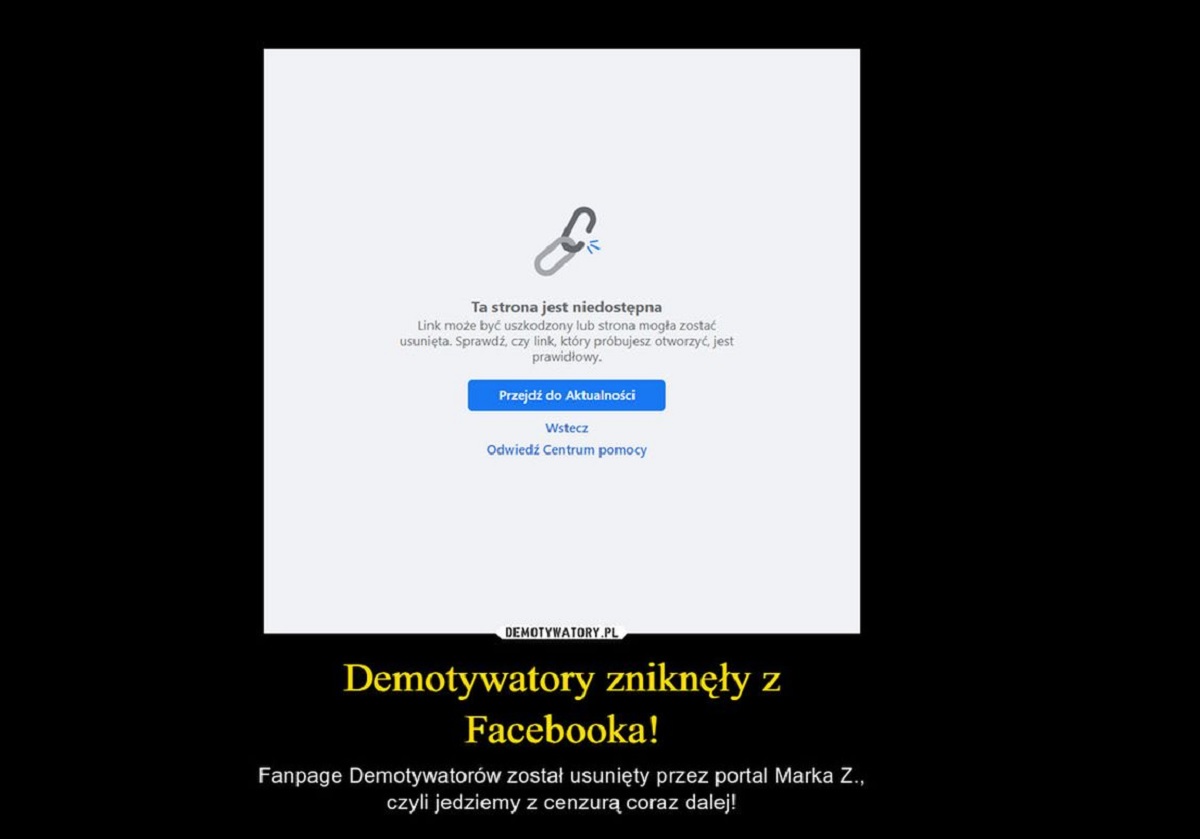 Zakaz demotywowania na Facebooku