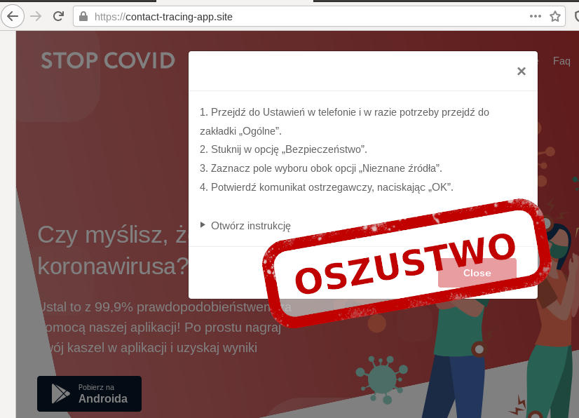 To nie ProteGO Safe, nie wykrywa wirusa przez kaszel, to trojan Cerberus! Czyści konto w bankowości mobilnej