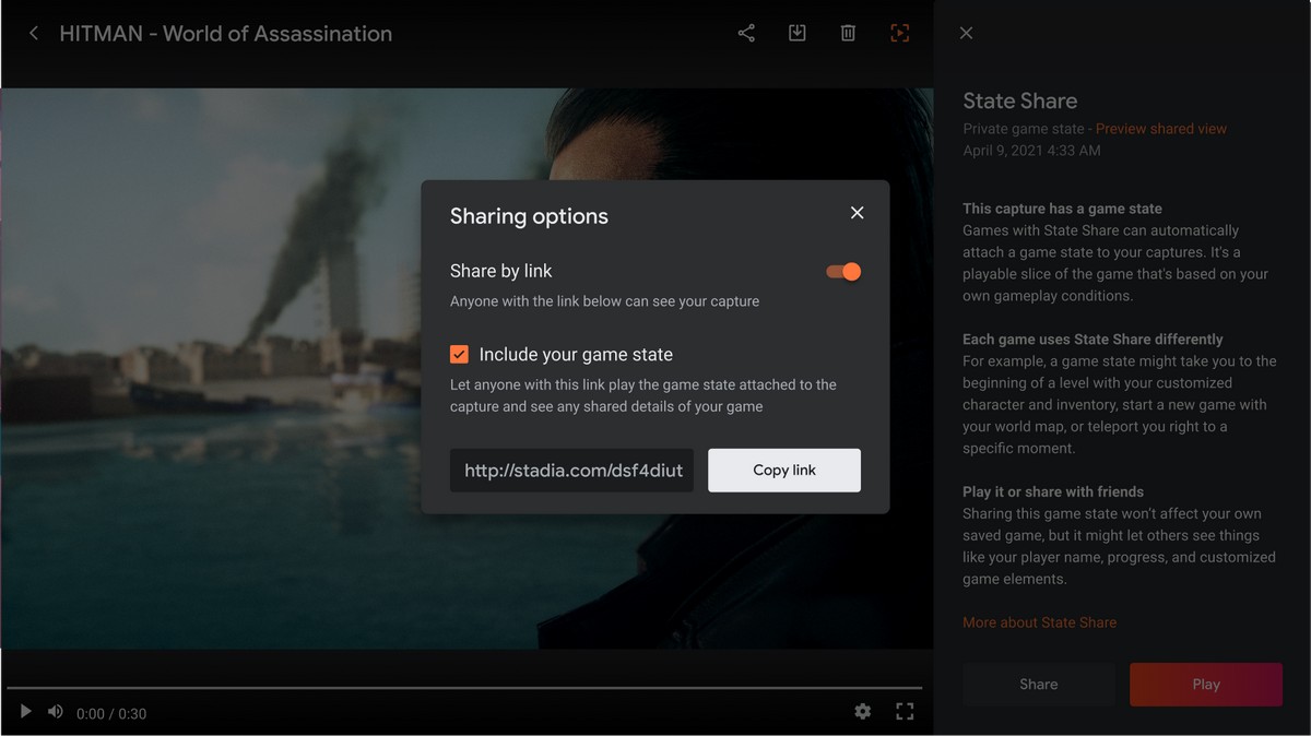 Google Stadia: Funkcja State Share pozwala udostępniać znajomym fragment rozgrywki