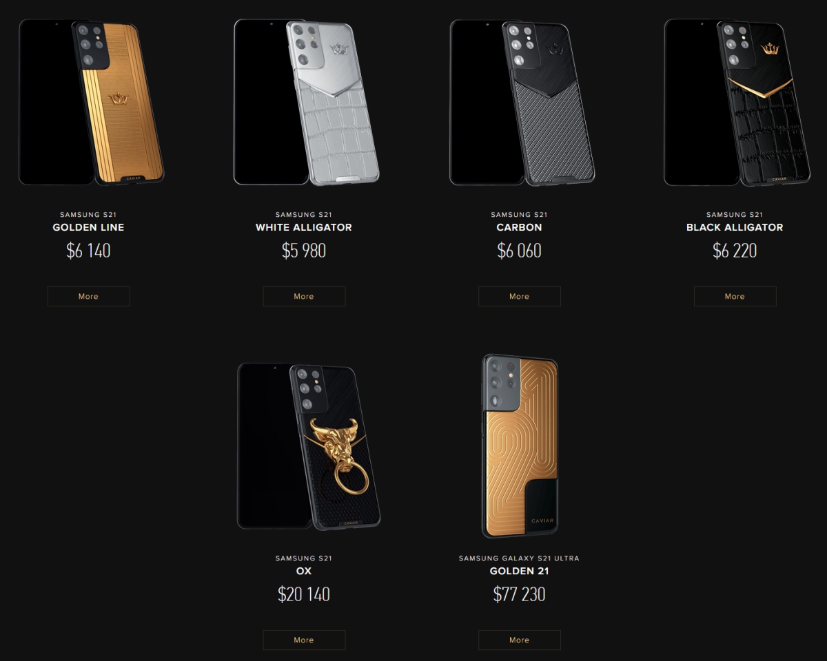 Samsung Galaxy S21 Ultra jest za tani? Zerknijcie na propozycje firmy Caviar