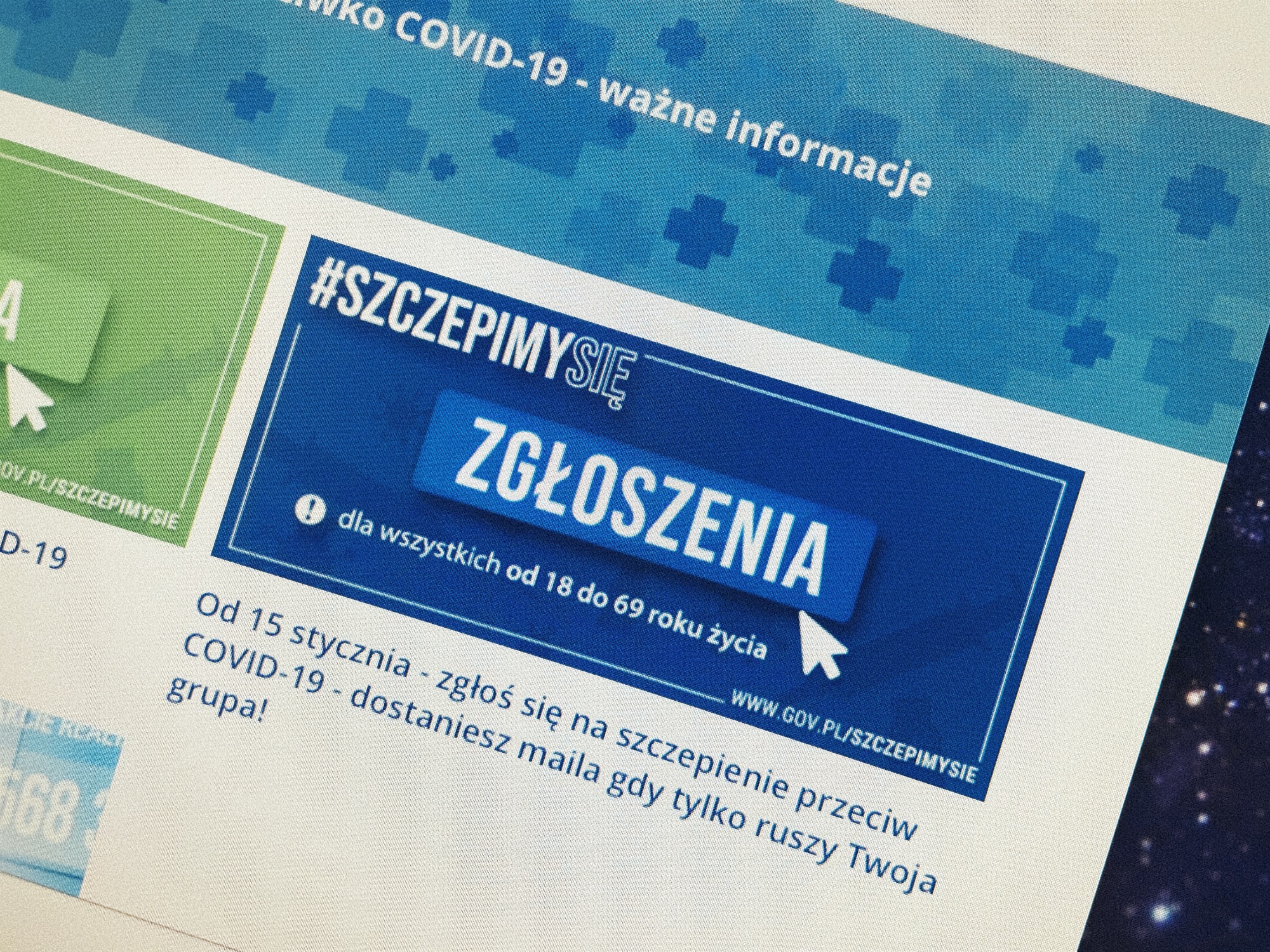 Szczepienie przeciwko COVID-19: dopisz się do kolejki przez internet