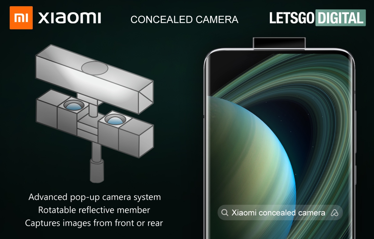Xiaomi patentuje smartfon z ukrytym aparatem i obrotowym lustrem