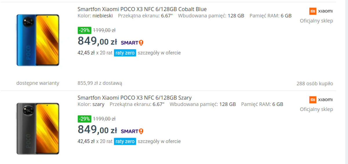 Xiaomi Poco X3 NFC 128 GB w super promocji: taniej o 350 zł