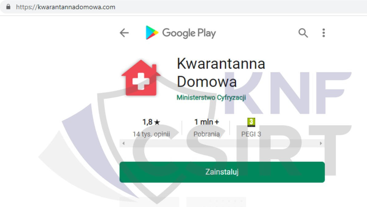 Uważaj na fałszywą aplikację Kwarantanna domowa! Wykrada dane do konta w banku