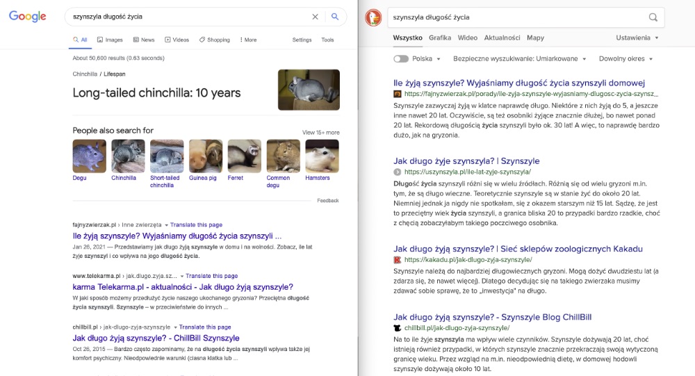 Odeszłam od Google na 2 tygodnie. DuckDuckGo nie nadaje się do poważnej pracy