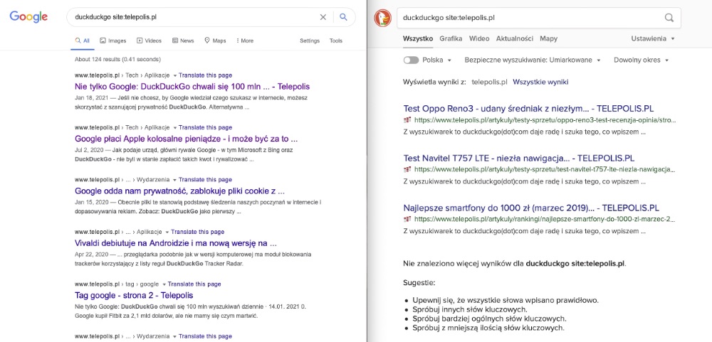 Odeszłam od Google na 2 tygodnie. DuckDuckGo nie nadaje się do poważnej pracy