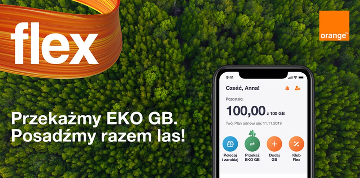 Orange Flex: zamień niewykorzystane gigabajty na nowy las