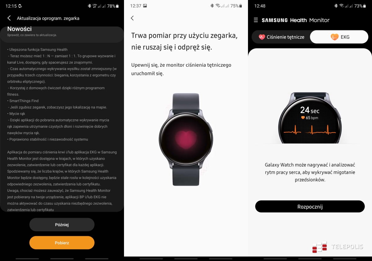 Funkcja EKG dla zegarków Samsunga jest już w Polsce. Galaxy Watch3 zmierzy też ciśnienie krwi
