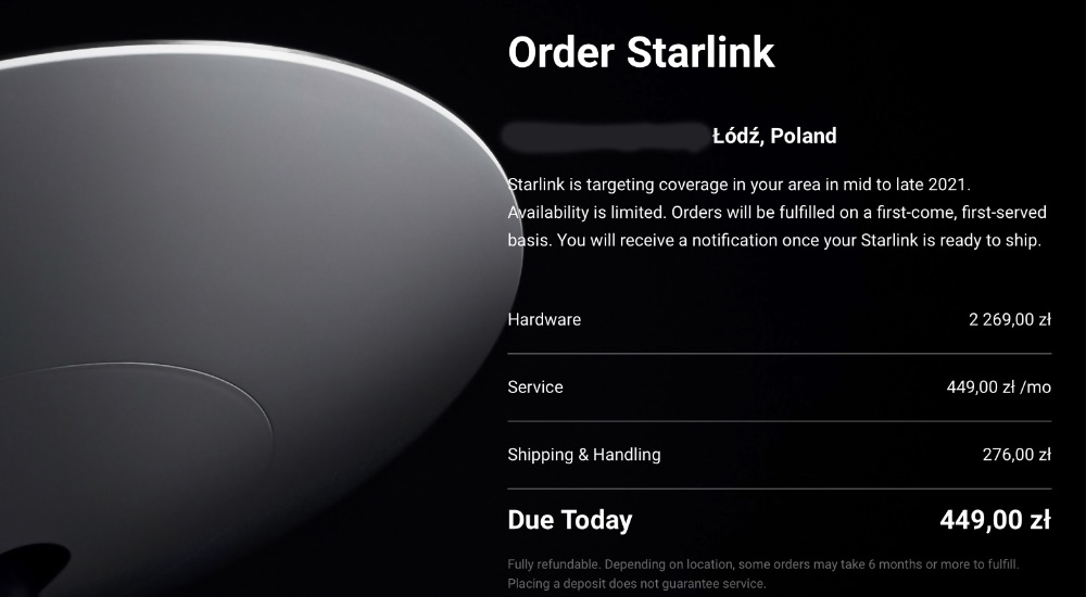 SpaceX Starlink w Polsce! Cena internetu satelitarnego też jest kosmiczna