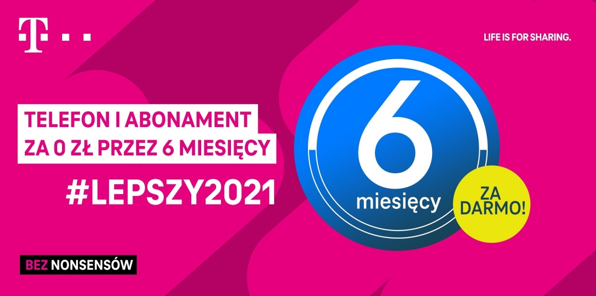 T-Mobile bez nonsensów to abonament i telefon za 0 zł przez pół roku